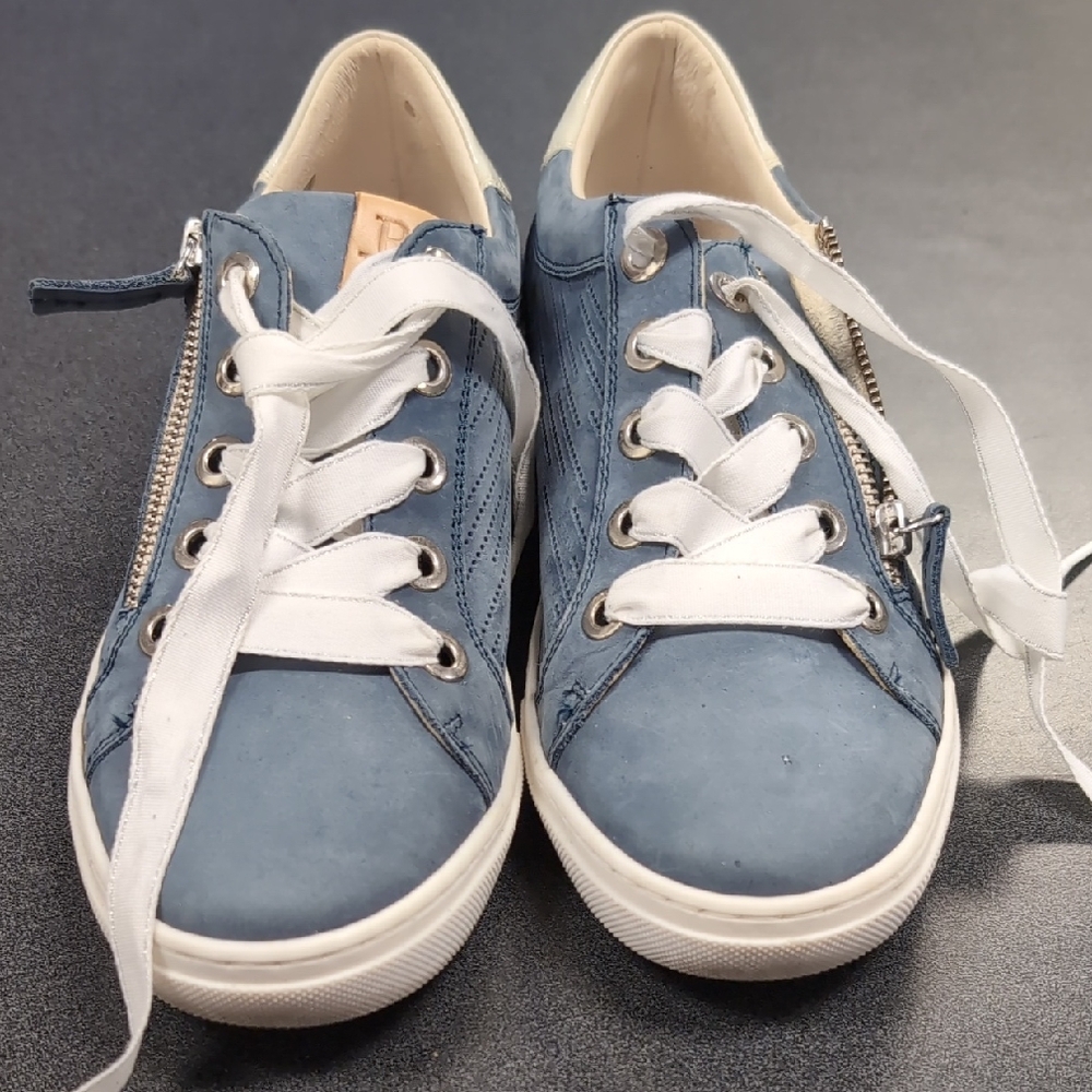 Blue Women's Sneakers with White Accents